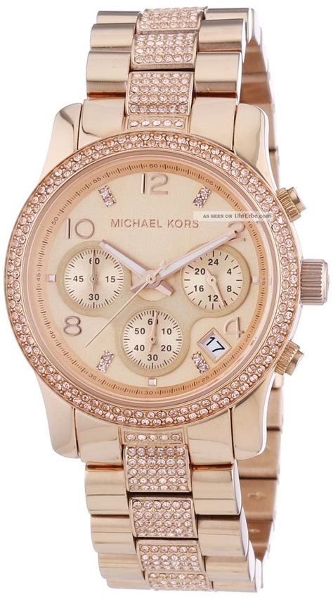 michael kors damenuhr chronograph rosegold mit edelstahl|Uhren im Rosé.